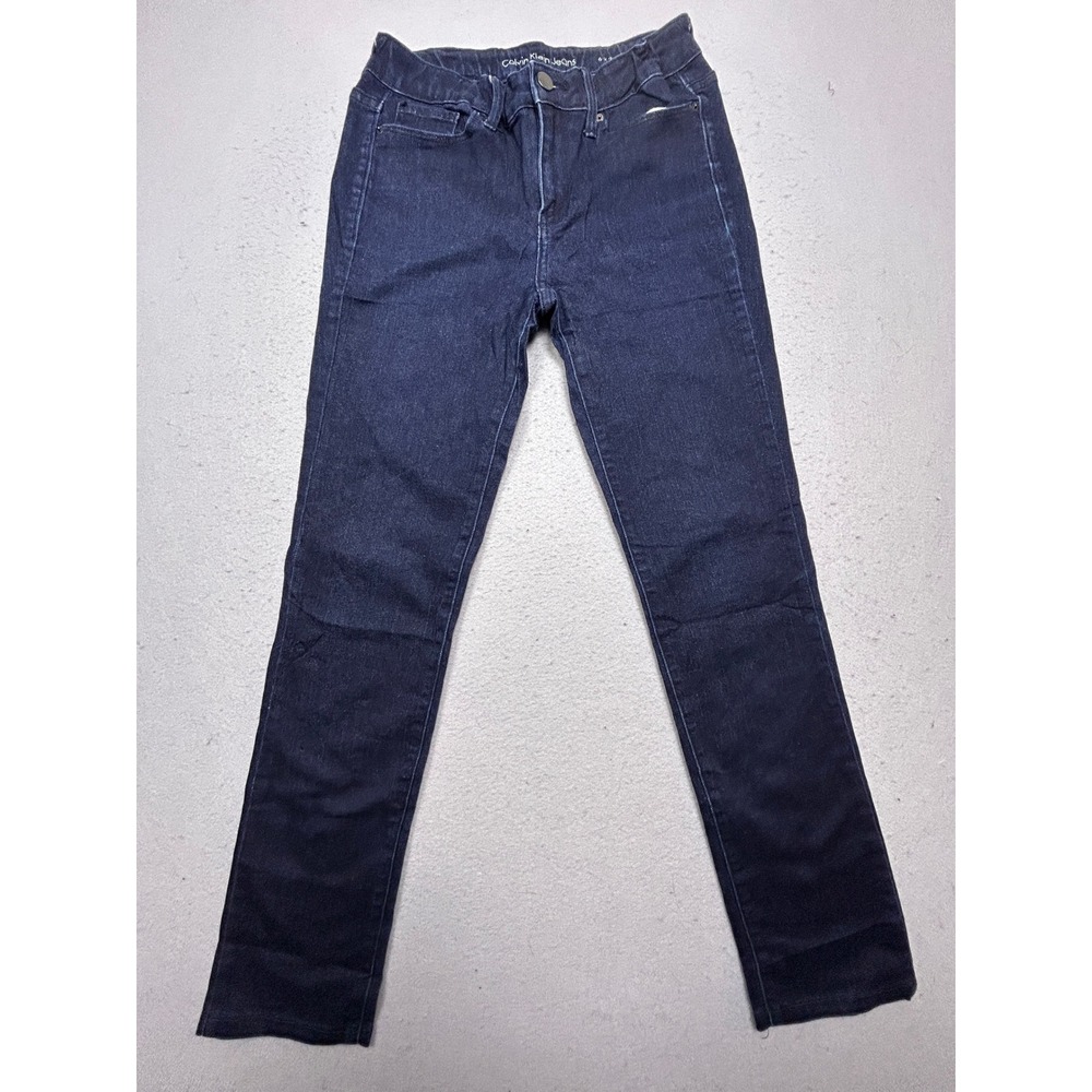Calvin Klein Jeans Ultimate Skinny Cotton Blend Dark Wash Size 6 X 32 Girls